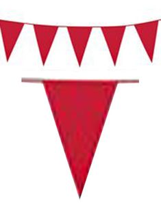 10 Meter Banner med Røde Vimpel Flagg