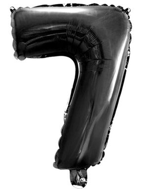 Tallet 7 - Svart 41 cm Liten Folieballong