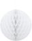 Hvit Honeycomb Ball VELG STØRRELSE 10-40 cm