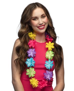 Flerfarget Hawaiikrans med Blomster