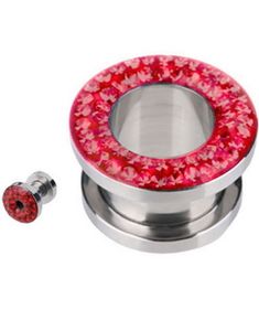Piercing Tunnel med Røde Stener
