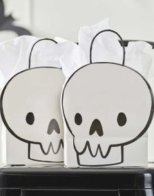 6 stk Hodeskalleformet Godteposer - Boo! Party