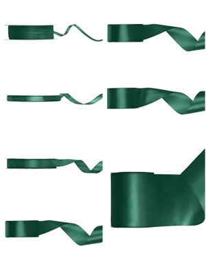 Satengbånd Flaskegrønn/Mørk Grønn