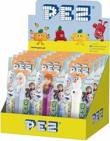 12 stk Disneys Frozen 2 Pez-Holder med 2 stk Pez Pakker - Hel Eske