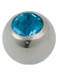 Single Diamond Turquoise - 3 mm Titankule til 1,2 mm stang