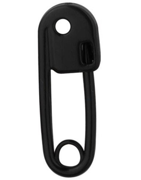 Sikkerhetsnål 1.6 mm - Sort Ørepiercing
