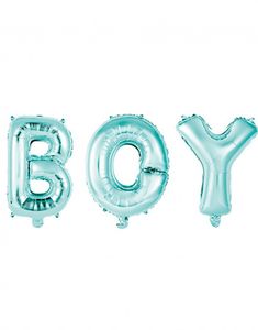 BOY - 3 stk Lys Blå Folieballonger 41 cm