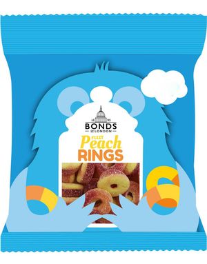 Fizzy Peach Rings - Bonds of London 50 g (UK)