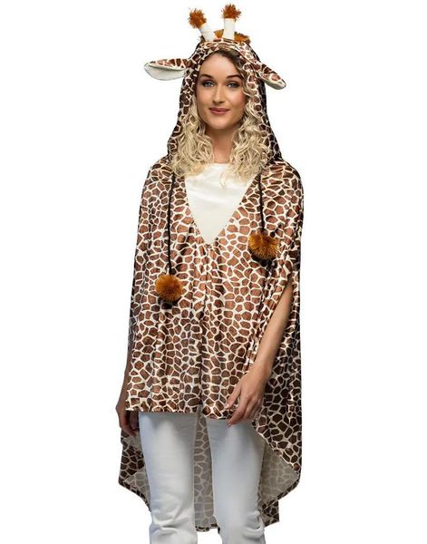 Giraff Kostymeponcho til Voksen