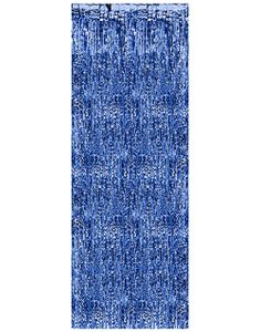Blått Metallisk Dørforheng 250x90 cm