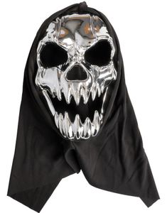 Sølvfarget Monstermaske med Hette