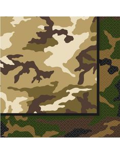 16 stk Servietter med Camo Motiv 33x33