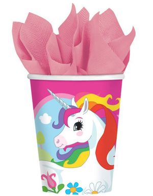 8 stk Pappkrus 270 ml - Unicorn Dream
