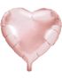 Stor Hjerteformet Rosegullfarget Folieballong 61 cm