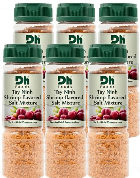 6 stk DH FOODS Tay Ninh Shrimp-Flavoured Salt Mixture - Salt med Rekesmak og Chili - Hel Pakke 6x110 gram (Vietnam)