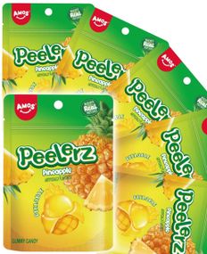 1792540800_124 stk Peelerz Gummy Pinapple - Skrellbart Gelegodteri med Ananassmak - Hel Eske 1,56 kg