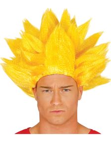 Gul Anime Dragon Ball Inspirert Parykk