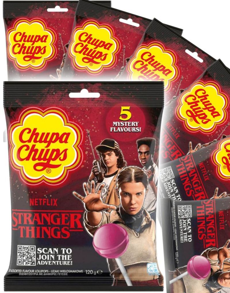 12 stk Chupa Chups Stranger Things Lollipop 5 Mystery Flavours ...