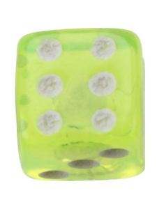 Terning Gul - 5 mm Akrylkuletil 1,6 mm stang
