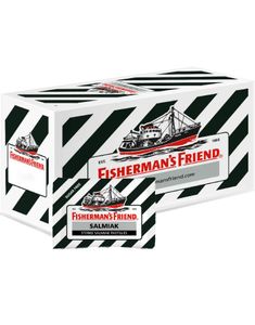 72 stk Sukkerfri Fisherman's Friend med Smak av Salmiak - Hel Eske 1,8 kg