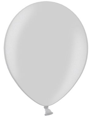 10 stk 27 cm - Metallisk Sølvfarget Ballonger