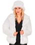 Hvit Plysjjakke til Dame - L/XL