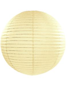 Kremfarget Papirlanterne / Papirlykt 25 cm