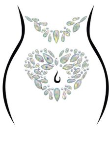 Selvklebende Klare Hjerte Kroppsstener 