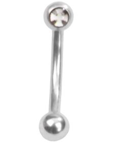 White Ridder Cross - 1.2 x 8 mm Øyenbrynspiercing