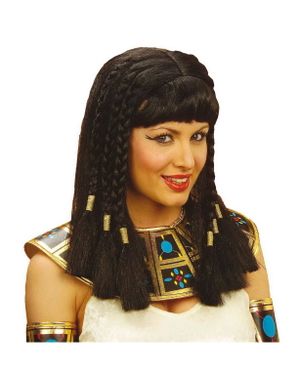 Kleopatra/Egyptisk Prinsesse Parykk - Svart