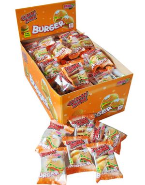 60 stk Gummi Zone Vingummi MINI Burger Glutenfri 7 gram
