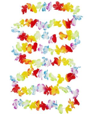 Hawaii Girlander med Fargerike Blomster 3 Meter