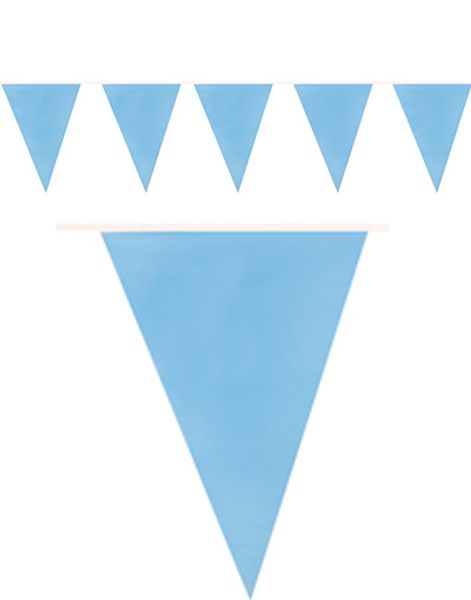 10 Meter Banner med Lys Blå Vimpel Flagg