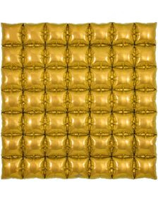 Gullfarget Waffle Folie Ballong for Backdrop/Bakgrunn 