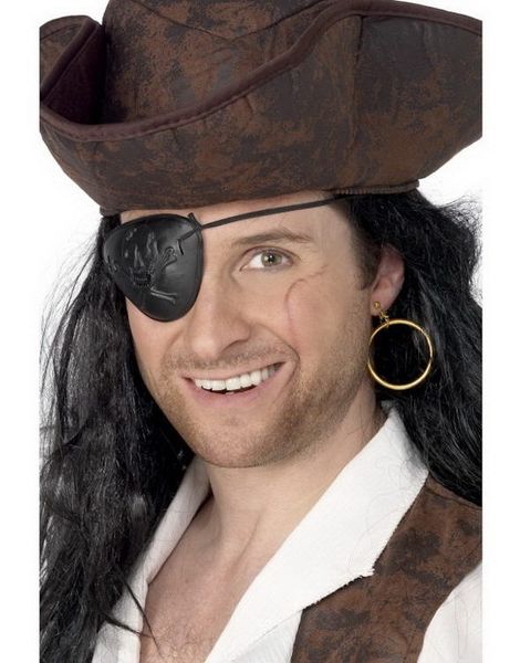 Piratpakke patch og clip on ørering
