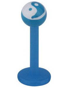 Yin Yang Labret - Blue/White