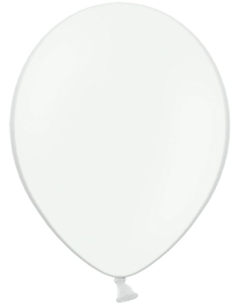 10 stk 30 cm - Hvite Ballonger