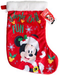 "Jingle Bell Fun" - Julestrømpe med Mikke Mus Motiv 40cm