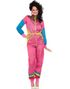 80's Fargeblokk Ski Joggedress Kostyme til Dame - Medium