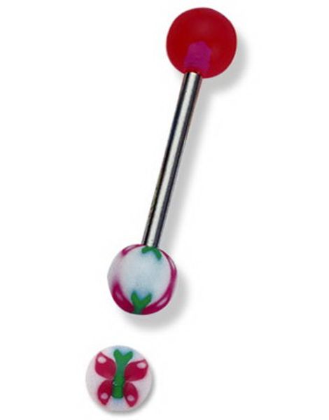 Pink Butterfly - Tungepiercing