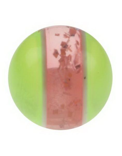 Glittrende Rosa og Gul - 5 mm Akrylkule til 1,6 mm stang