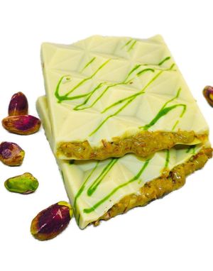 Sweet Gate Håndlaget Hvit Dubai Sjokolade med Pistasj 80 gram