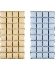 Tosidig Blå/Beige Waffle Folie Ballong for Backdrop/Bakgrunn 55x110 cm