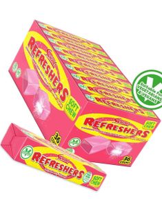 36 stk Swizzels Refreshers Chew Blocks med Jordbærsmak