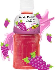 DATOVARE - Mogu Mogu Nata De Coco Grape - Druejuice med Kokosgelebiter 320 ml (Thailand)