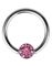 BCR Piercing with Sprakling Pink Stone