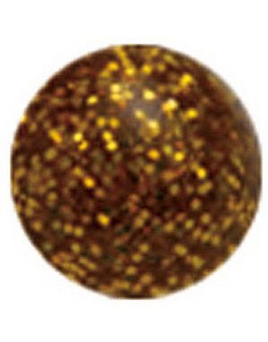 Zircon Glitterball Gold - 6 mm Akrylkule til 1,6 mm stang