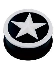 White Stardom - Svart Piercing Plugg