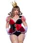 Burning Hot Royal Queen - Hjertedronning Inspirert Kostyme til Dame - 3XL-4XL