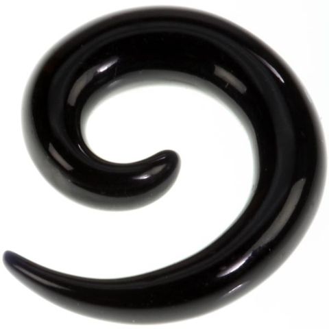 Akryl Curl - Svart Ørepiercing - Strl 5 mm